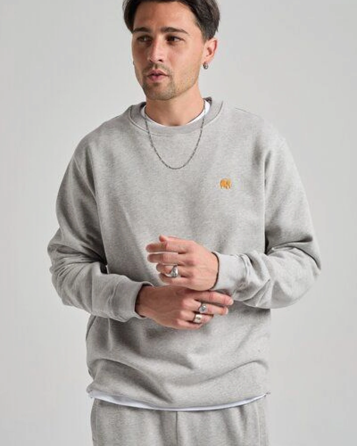 Trendsplant Organic Essential Sweatshirt Heather Grey – Ansicht 3