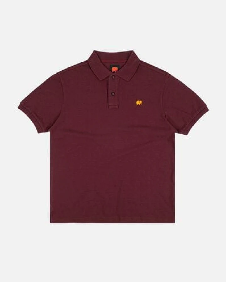 Trendsplant Organic Essential Polo Shirt Burgundy