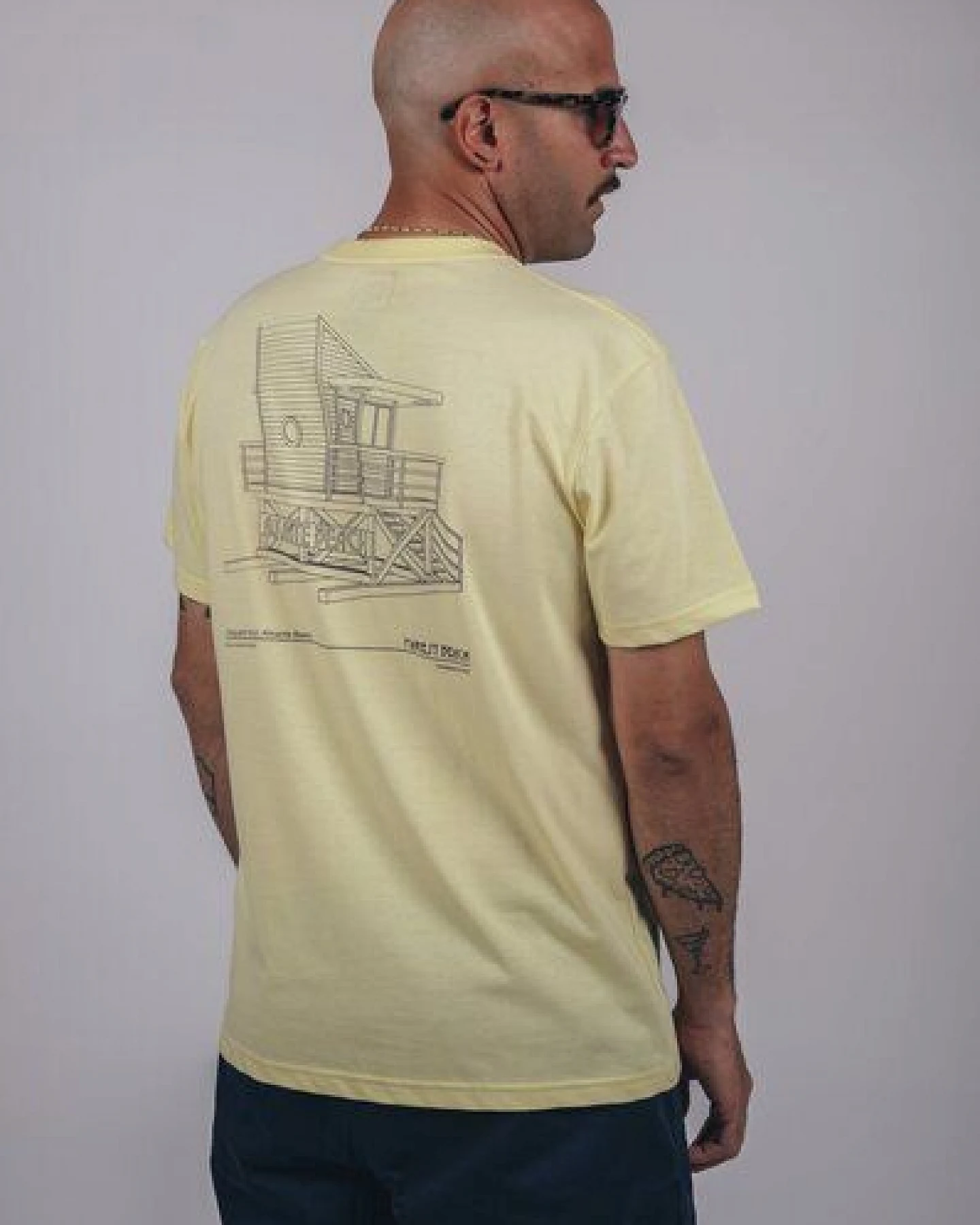 Antonyo Marest x Trendsplant Sketch T-Shirt Pastel Yellow – Ansicht 2