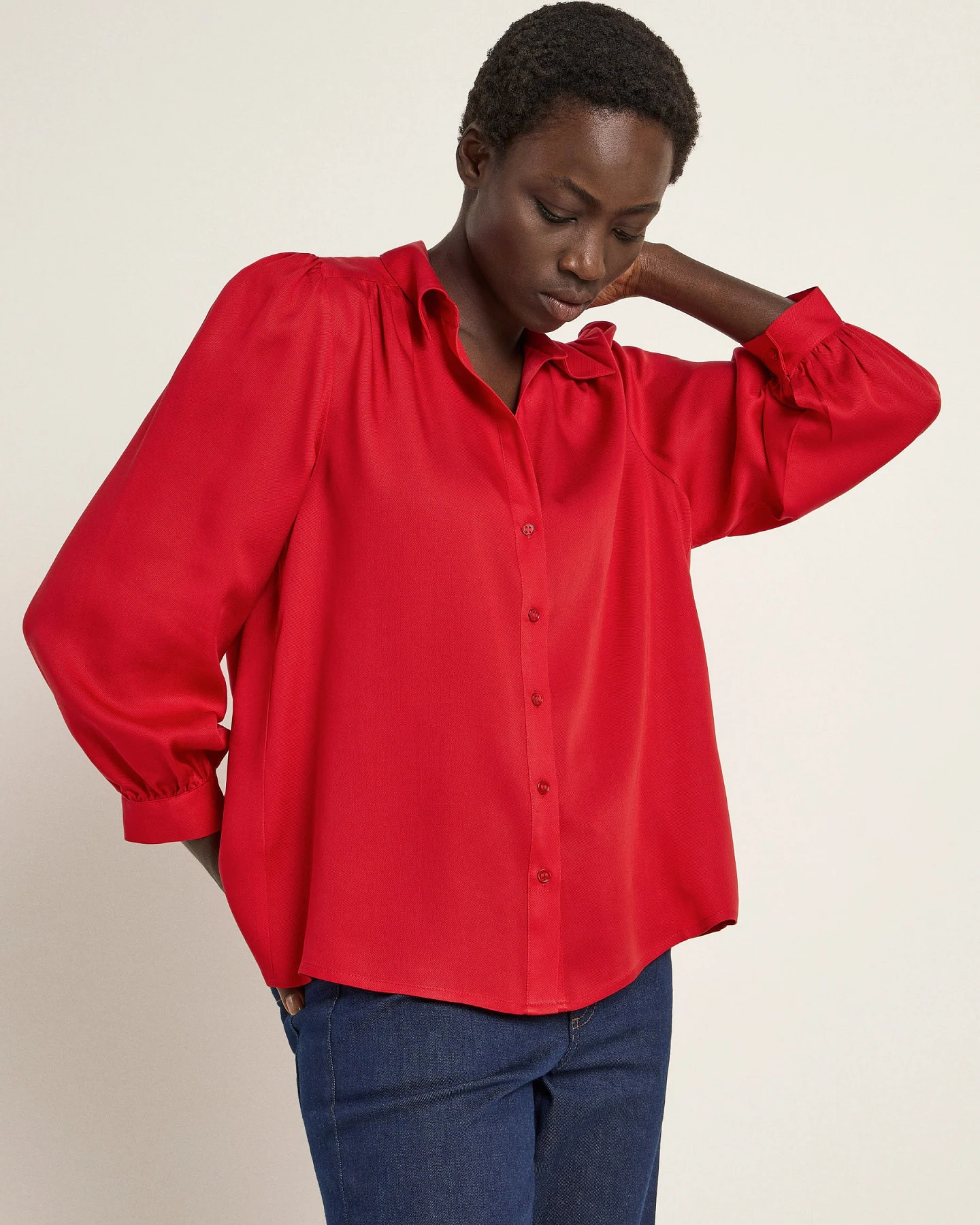 Bluse mit Kräuseln – Ansicht 2