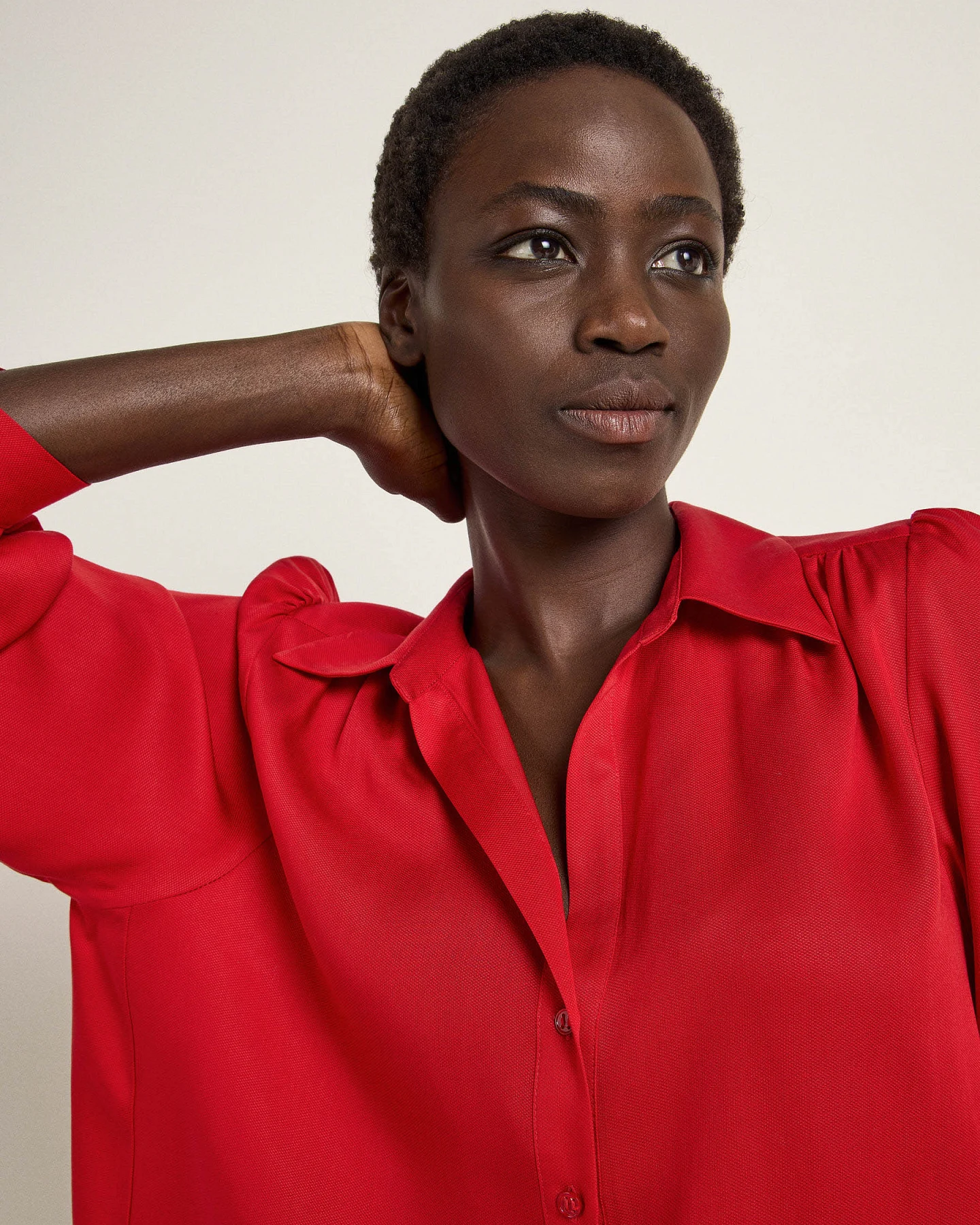 Bluse mit Kräuseln – Ansicht 3