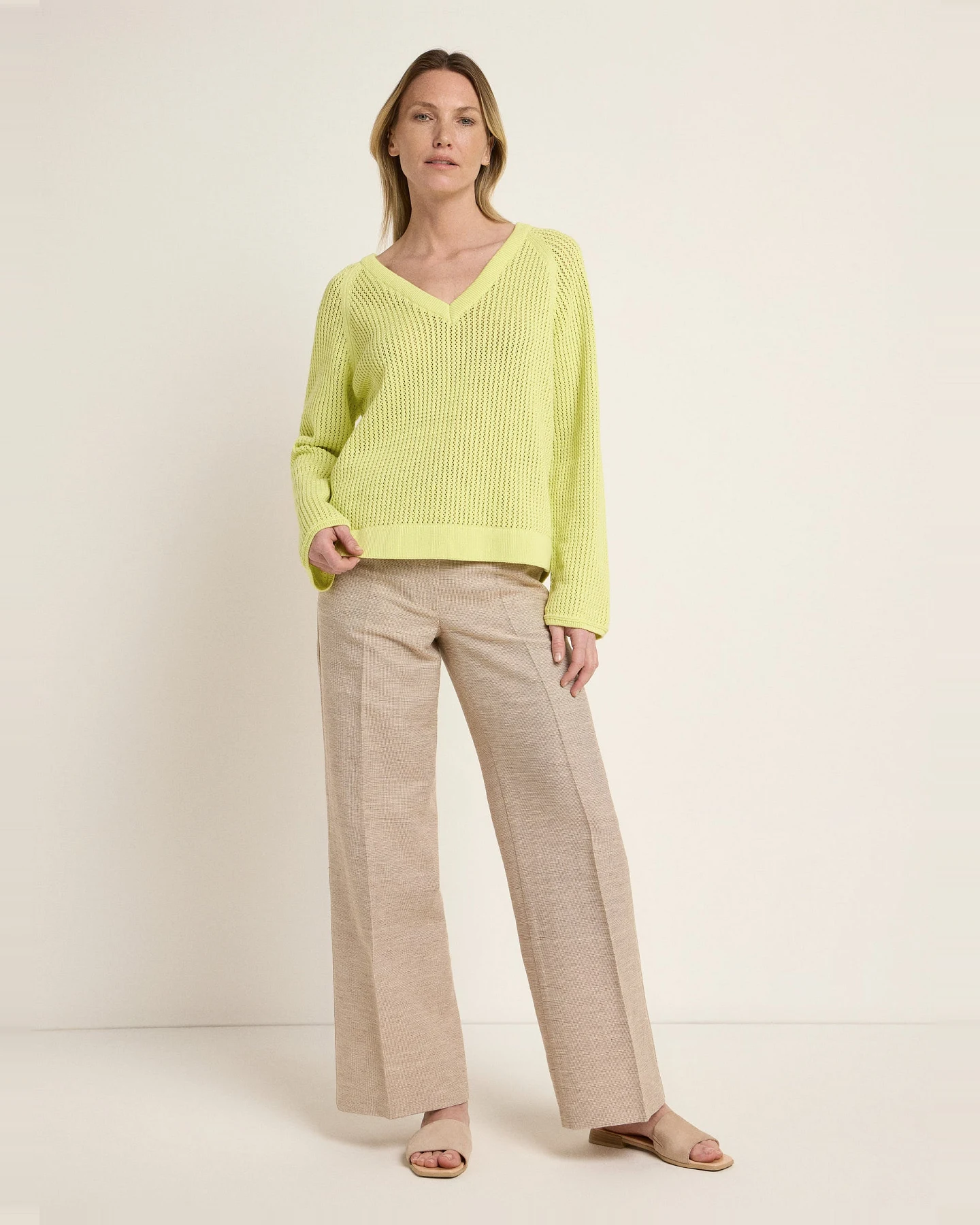 Pullover mit Netzstruktur (GOTS) – Ansicht 3