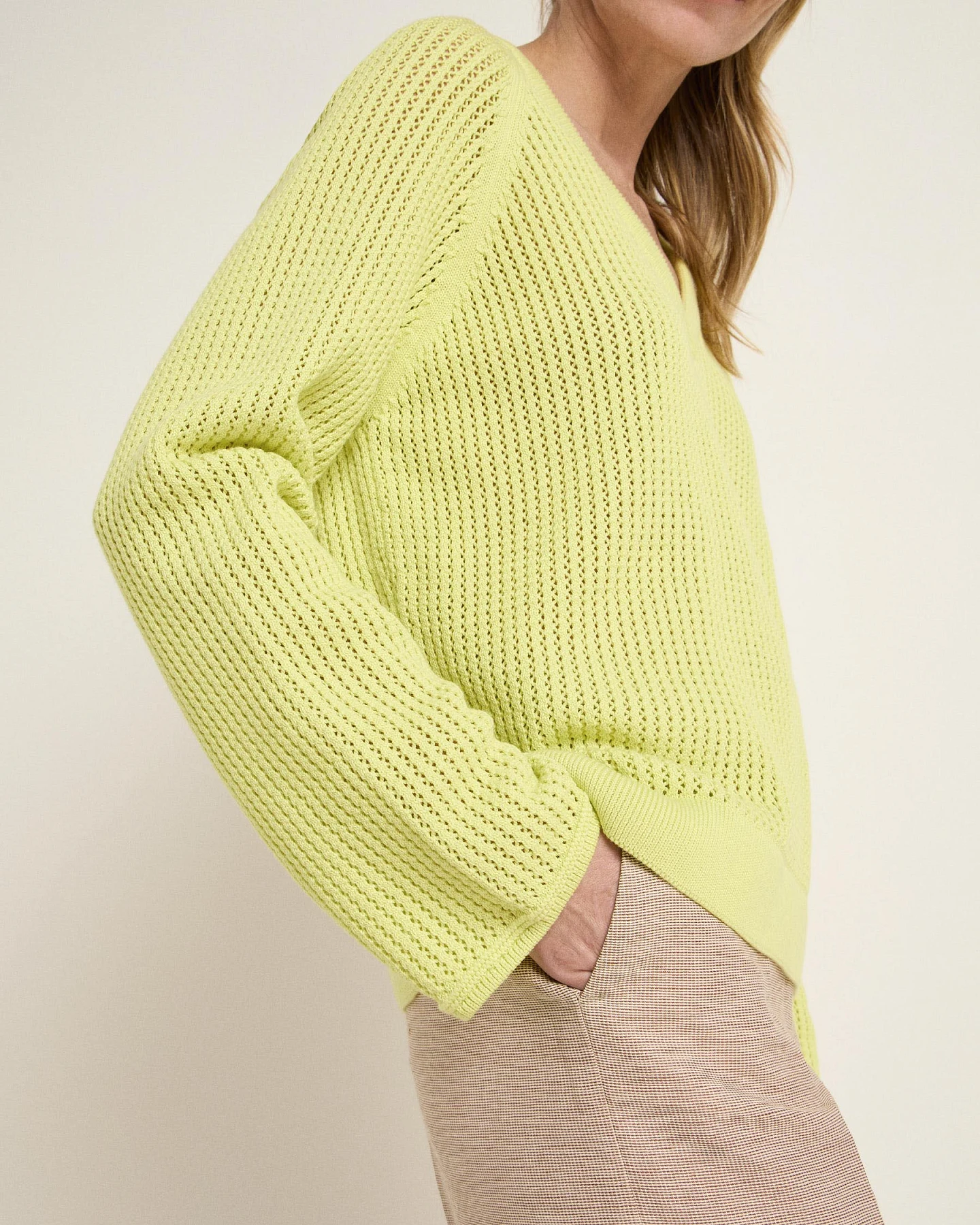 Pullover mit Netzstruktur (GOTS) – Ansicht 4