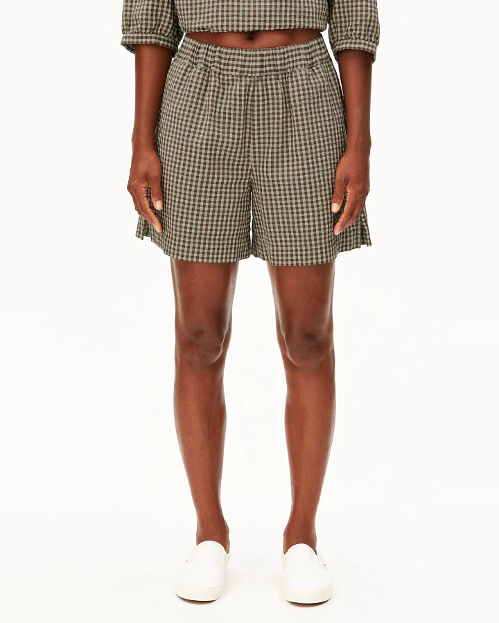 Shorts Vichy Seersucker Grün