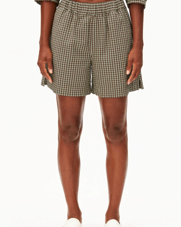 Shorts Vichy Seersucker Grün