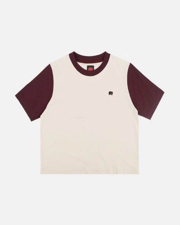 Trendsplant Women's Color Block T-Shirt Pale Glow