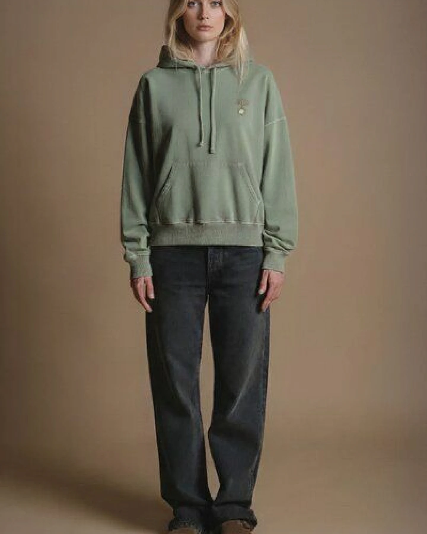 Trendsplant Women's Cepaes Pigment Heavyweight Oversized Hoodie Silver Green – Ansicht 2