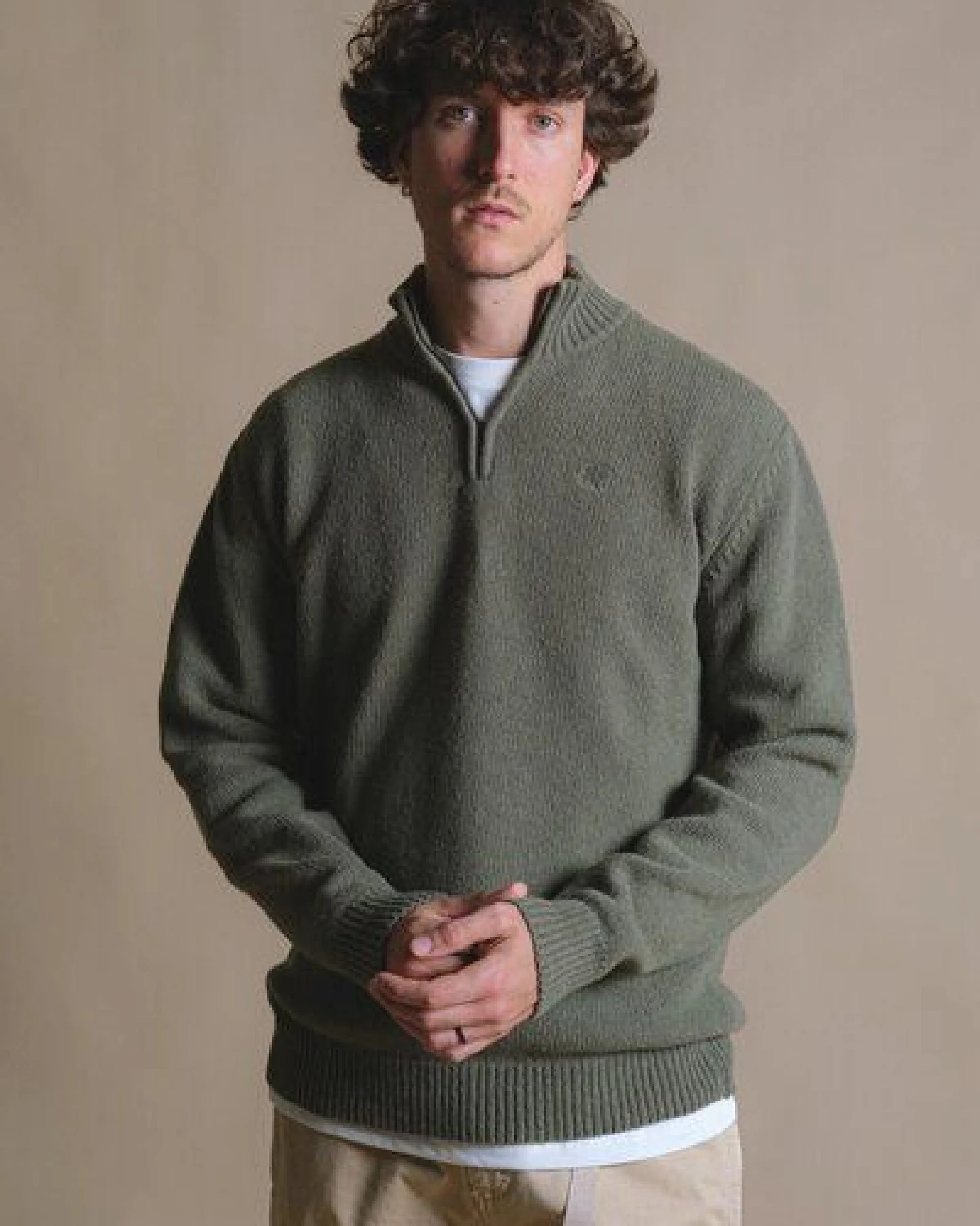 Trendsplant Bernia Quarter Zip Knit Sage – Ansicht 2