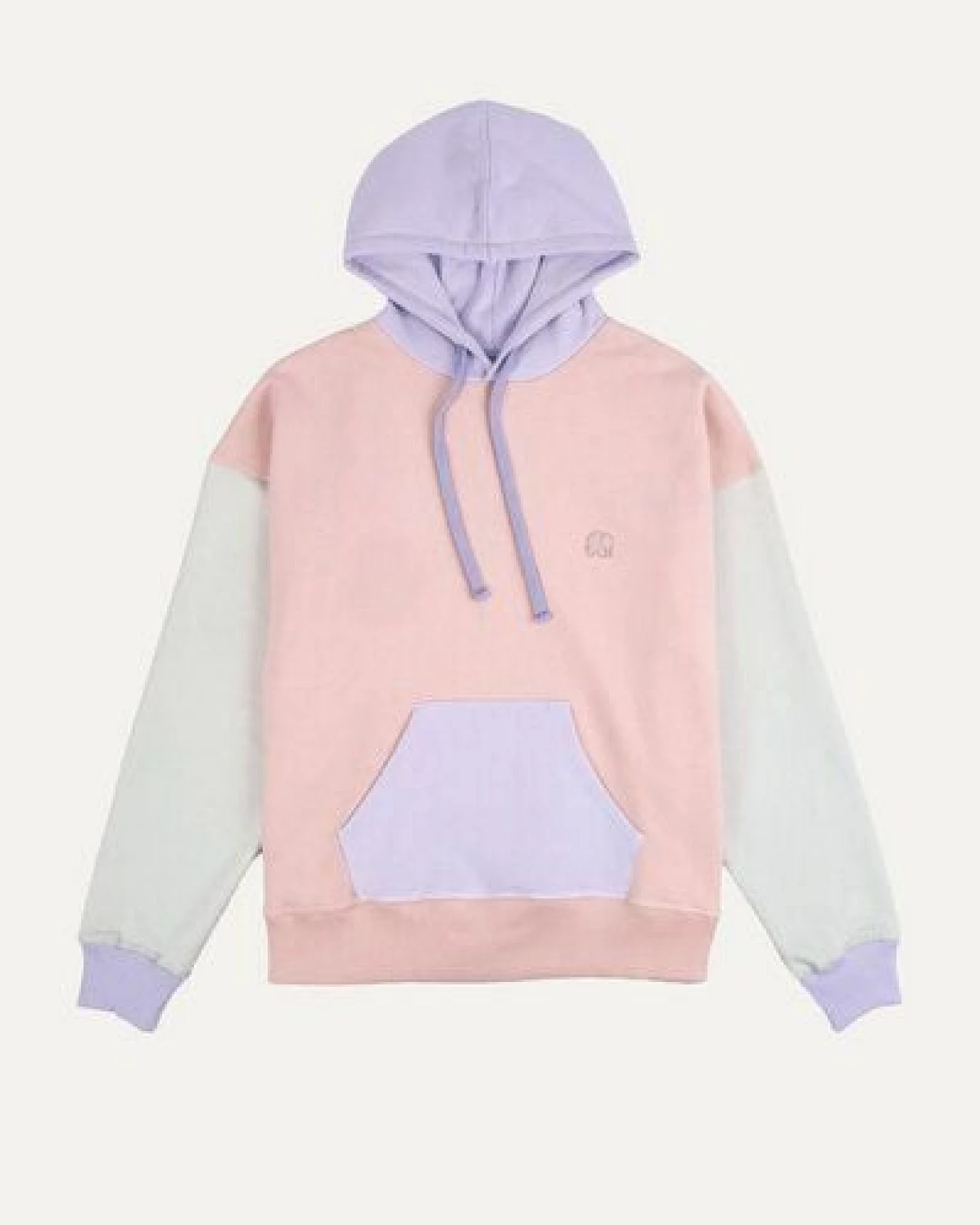 Trendsplant Women's Oversized Color Block Hoodie Pink – Ansicht 2