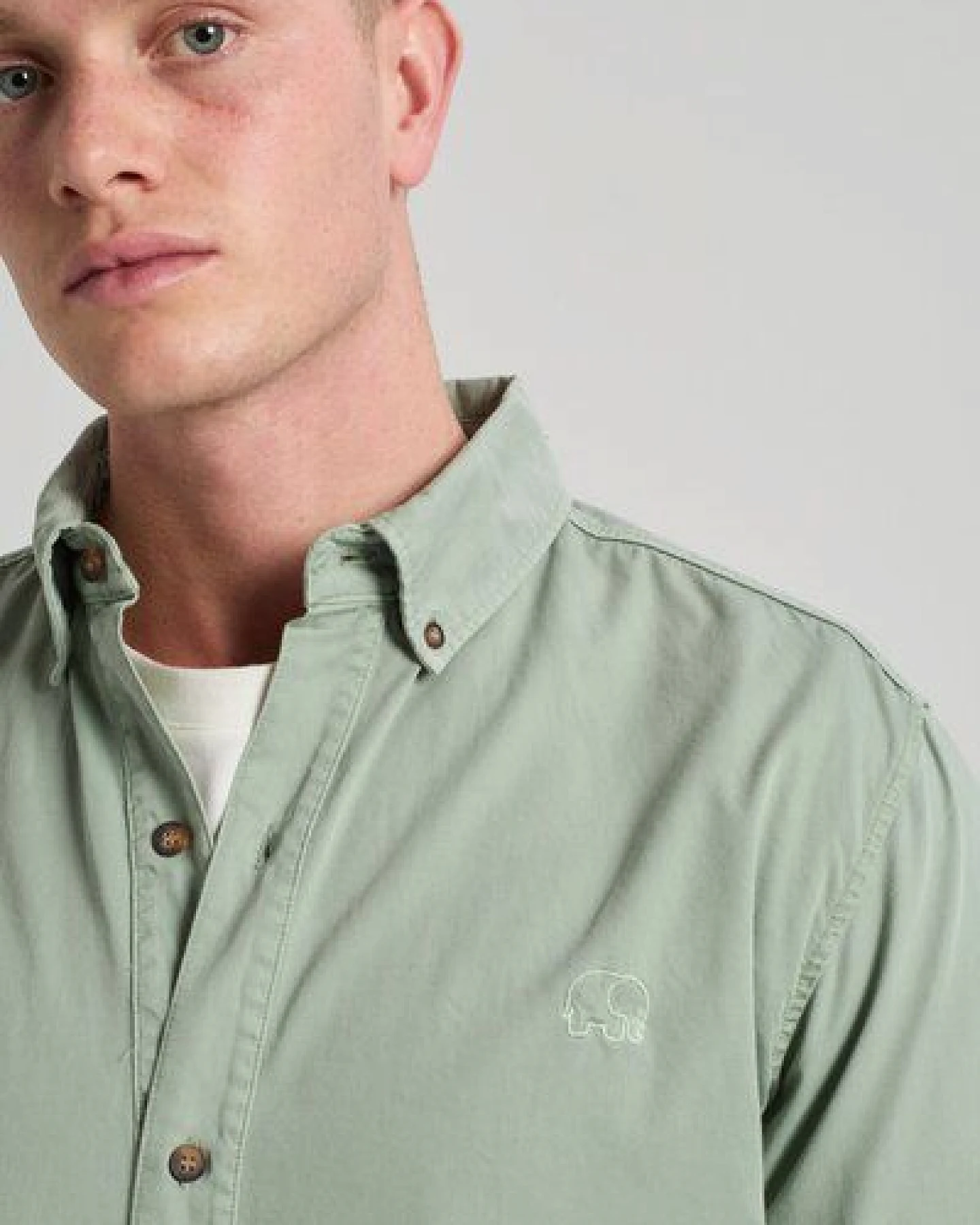 Trendsplant Postiguet Pigment Dyed Twill Shirt Eucaliptus – Ansicht 3