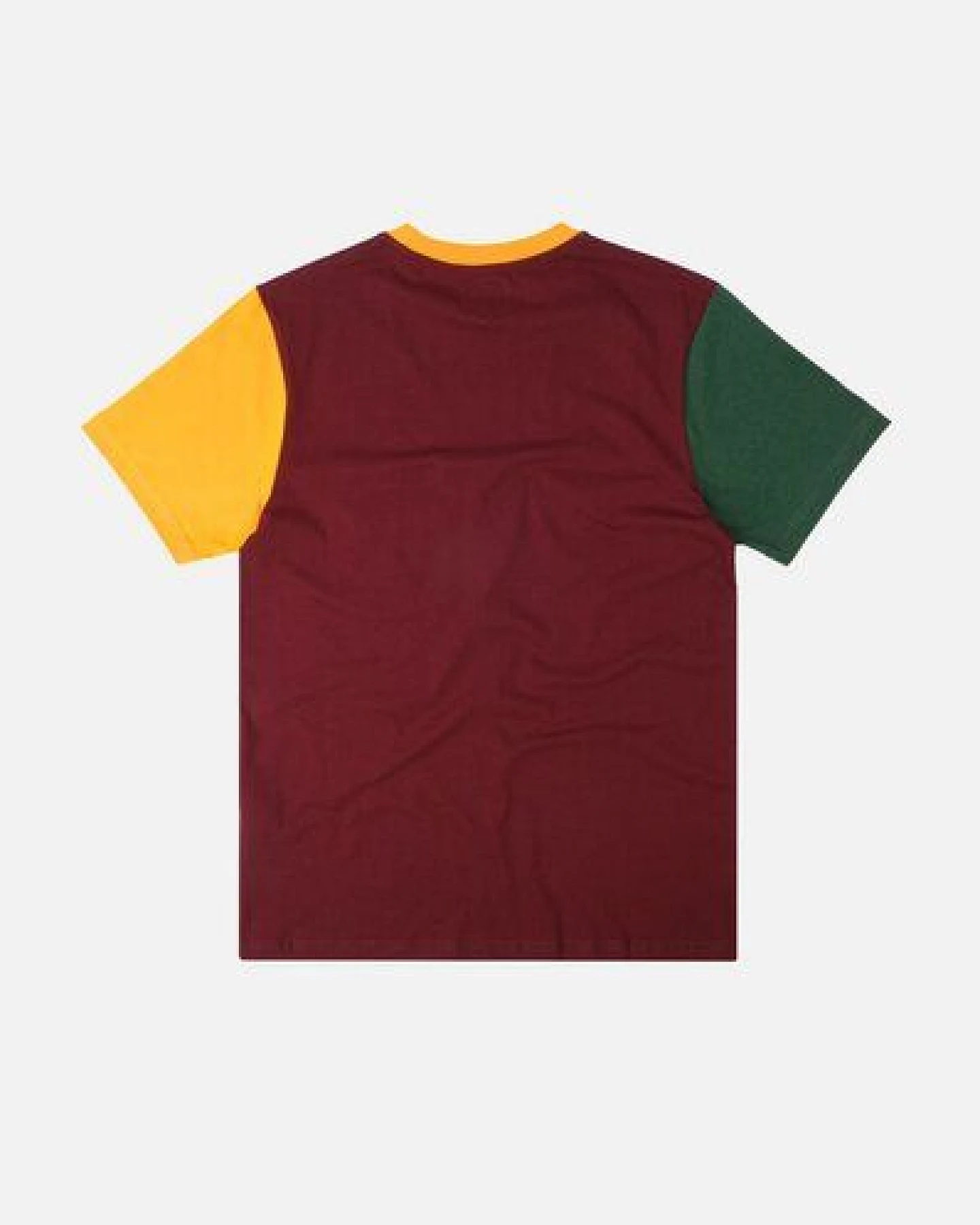 Trendsplant Organic Pocket Color Block T-Shirt Burgundy – Ansicht 3