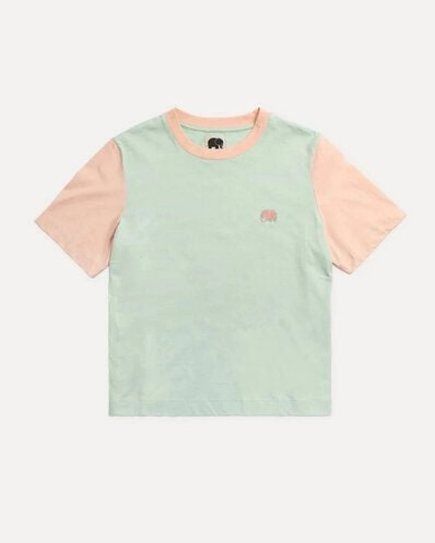 Trendsplant Women's Color Block T-Shirt Mint Green – Ansicht 2