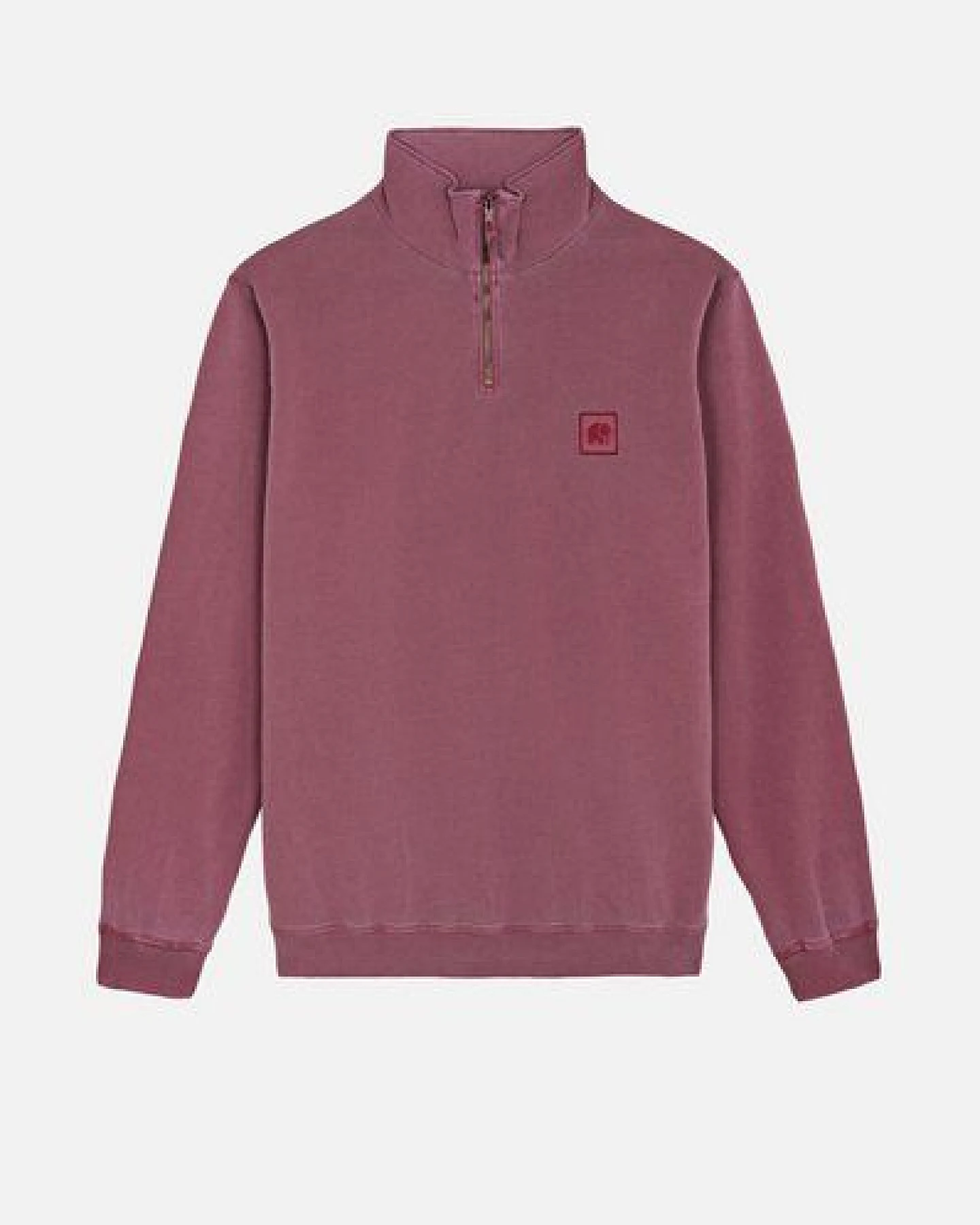 Trendsplant Sauce Pigment Dyed Quarter Zip Sweatshirt Garnacha Red – Ansicht 2