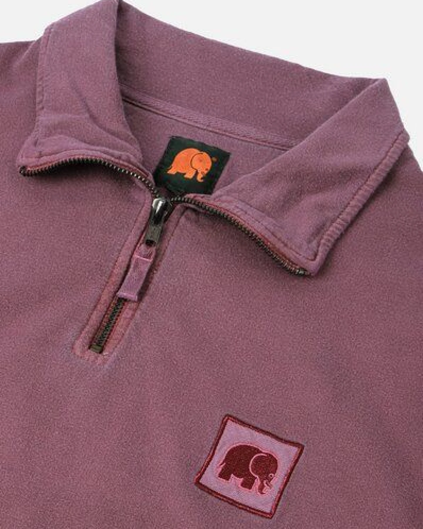 Trendsplant Sauce Pigment Dyed Quarter Zip Sweatshirt Garnacha Red – Ansicht 4