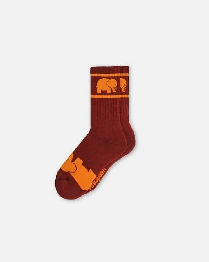 Trendsplant Burgundy Organic Cotton Athletic Socks