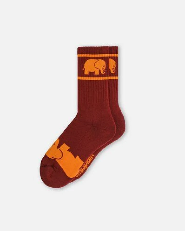 Trendsplant Burgundy Organic Cotton Athletic Socks