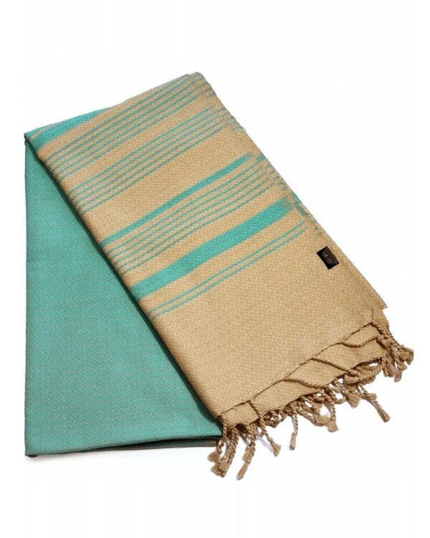 Karawan authentic Hamamtuch Fouta "sand" aus Biobaumwolle, 100 × 200 cm – Ansicht 2