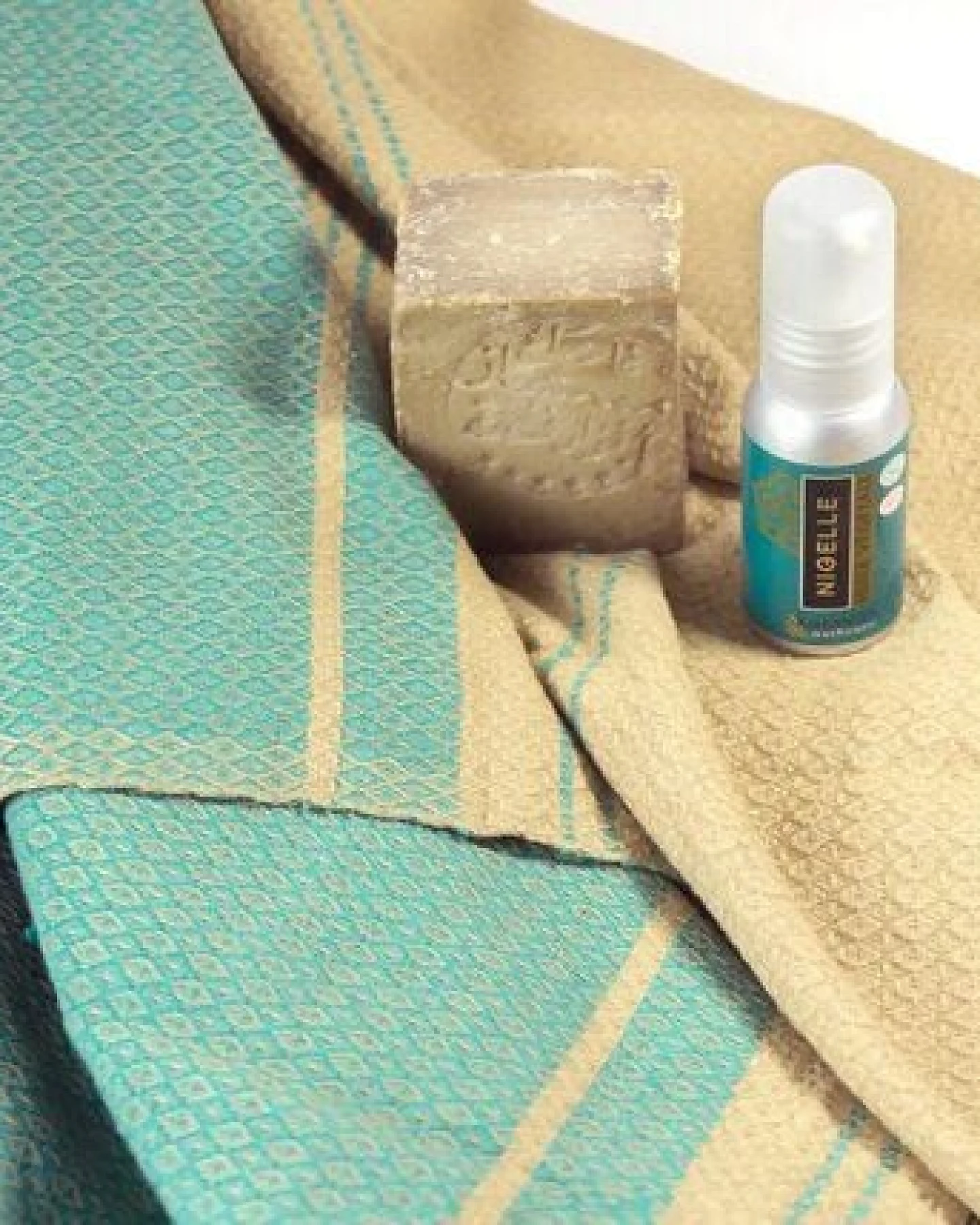Karawan authentic Hamamtuch Fouta "sand" aus Biobaumwolle, 100 × 200 cm – Ansicht 3