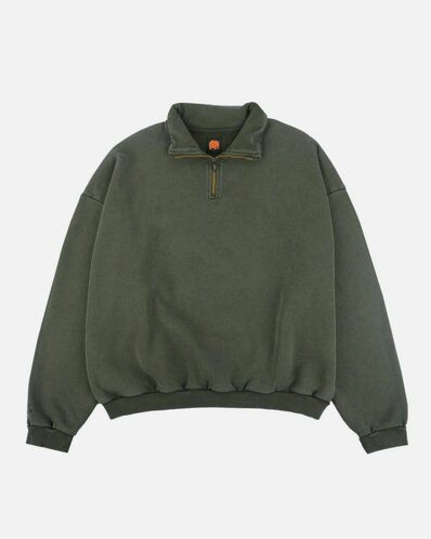 Trendsplant The Super Heavy Oversized Quarter Zip Sweatshirt Kombu Green – Ansicht 2