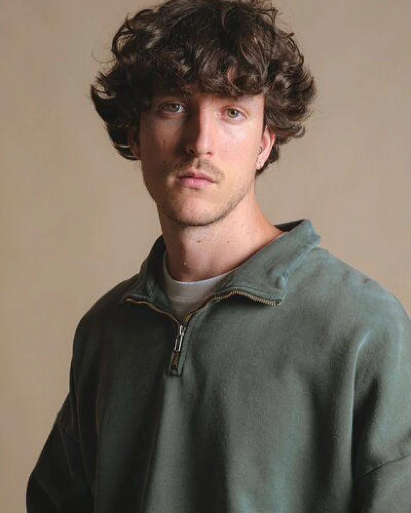 Trendsplant The Super Heavy Oversized Quarter Zip Sweatshirt Kombu Green – Ansicht 3