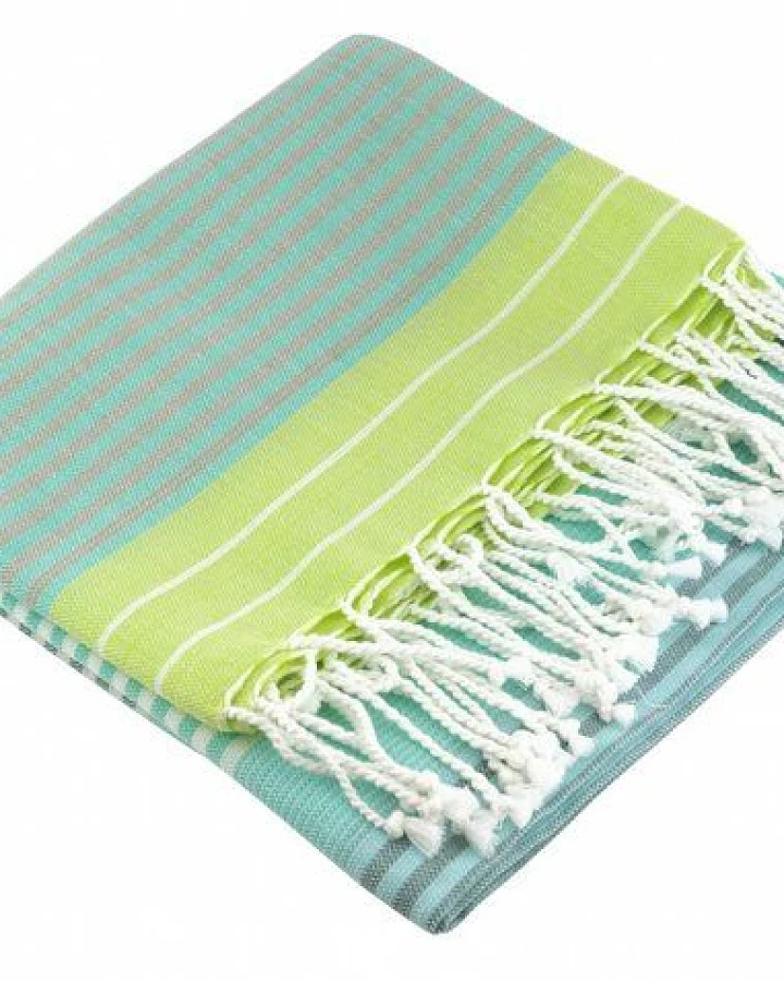 Karawan authentic Fouta Hamamtuch aus reiner Bio-Baumwolle 200 × 100 cm (Stil SUD)