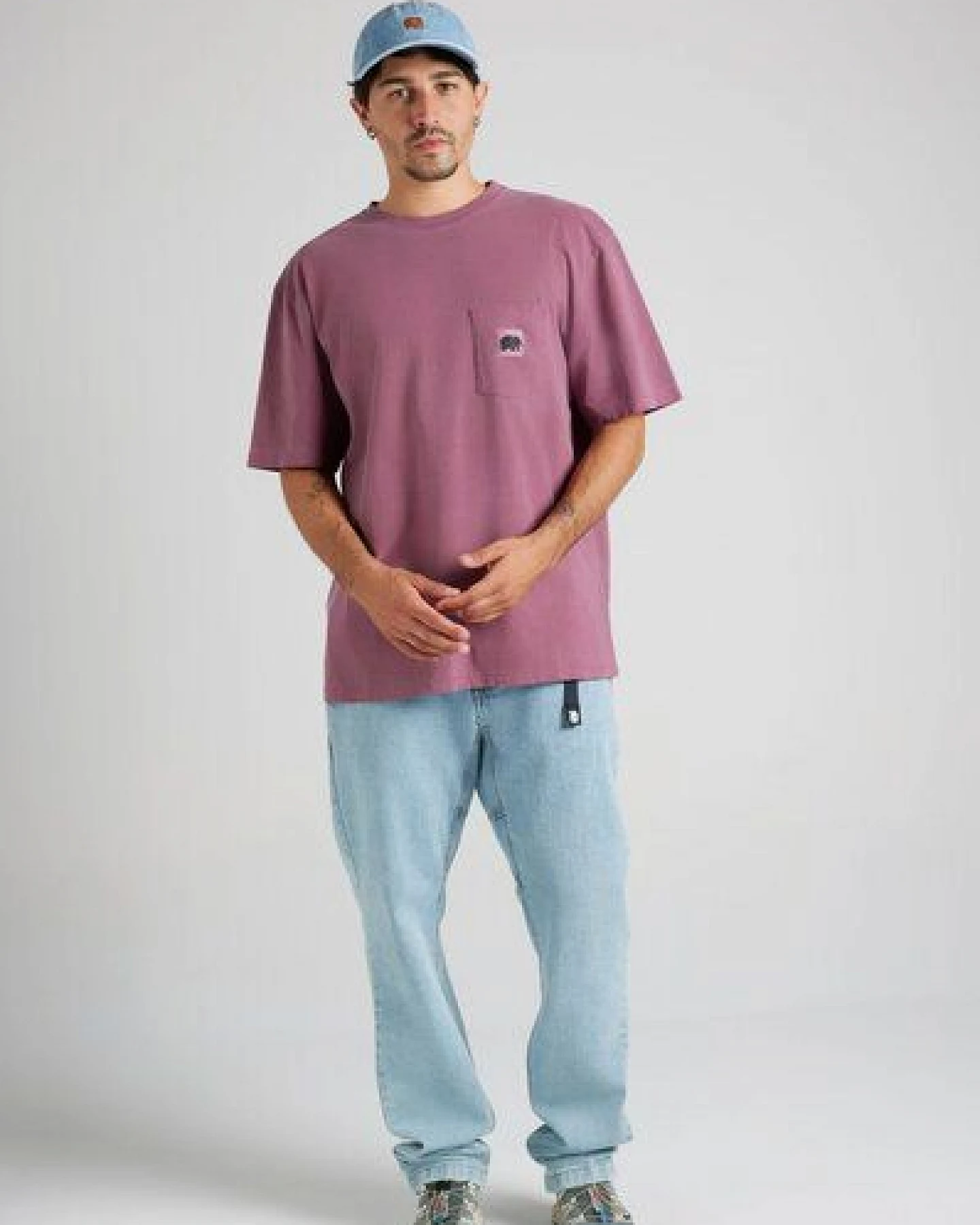 Trendsplant Garza Pigment Dyed T-Shirt Garnacha Red – Ansicht 4