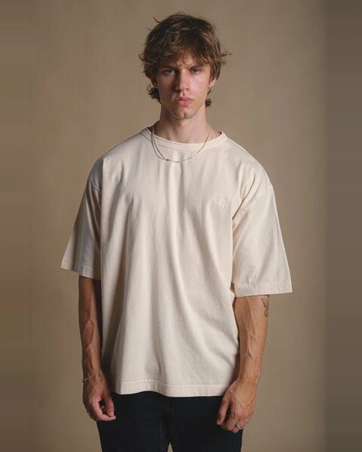 Trendsplant Essential Garment Heavyweight Oversized T-Shirt Pearled Ivory