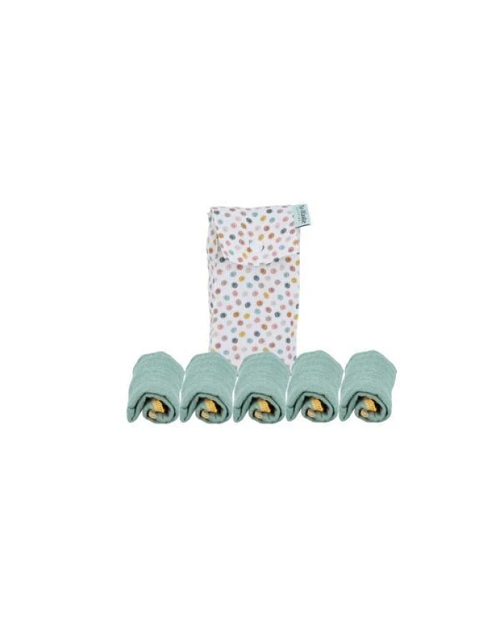 NoWaste Wrapping NoWaste Stofftaschentücher Taschentücher aus Stoff 5er SET inkl. Tasche