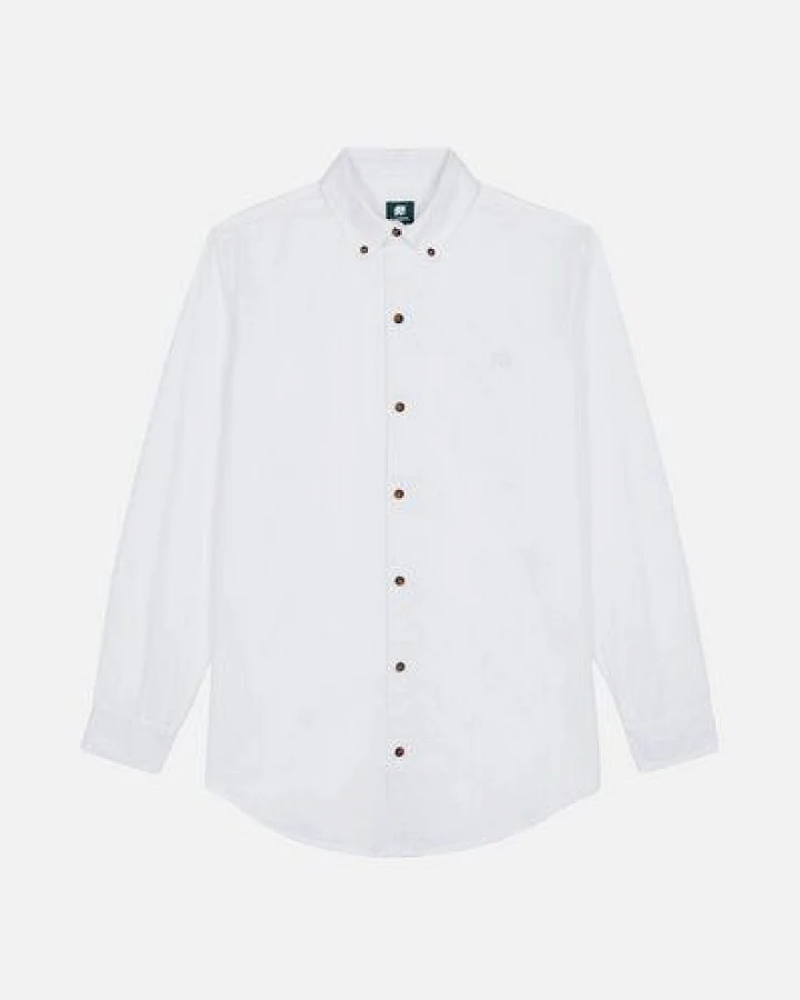 Trendsplant Postiguet Pigment Dyed Twill Shirt Bright White