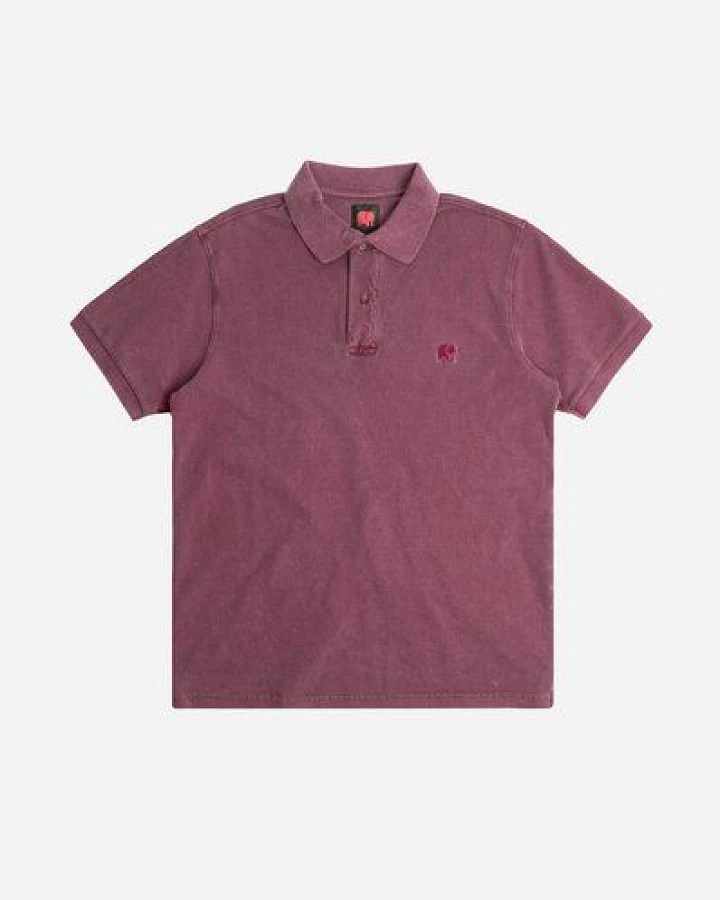 Trendsplant Organic Pigment Dyed Polo Shirt Zinfandel