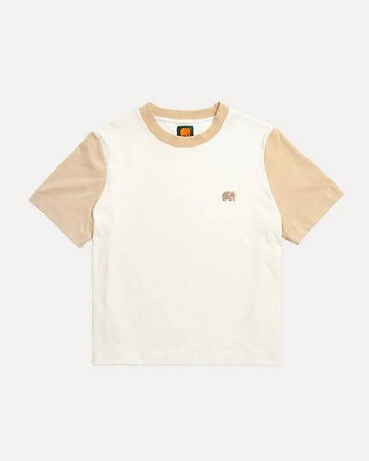 Trendsplant Women's Color Block T-Shirt Natural