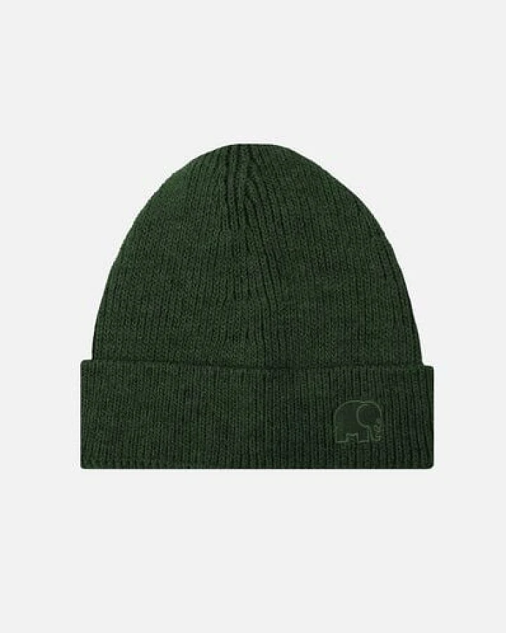 Trendsplant Safor Rib Knit Beanie Bottle Green