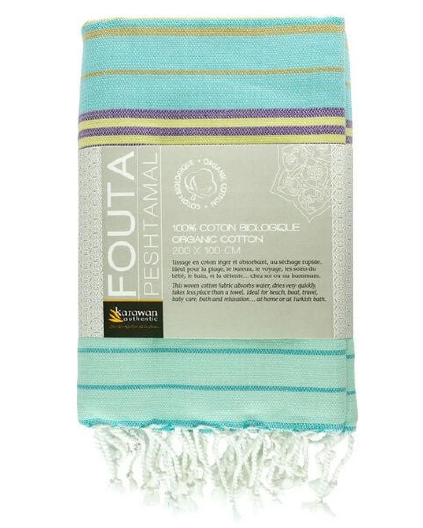Karawan authentic Fouta SUD (Peshtamal) aus Bio-Baumwolle, 100 x 200cm – Ansicht 4