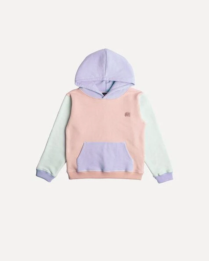 Trendsplant Kid's Color Block Hoodie Pale Pink