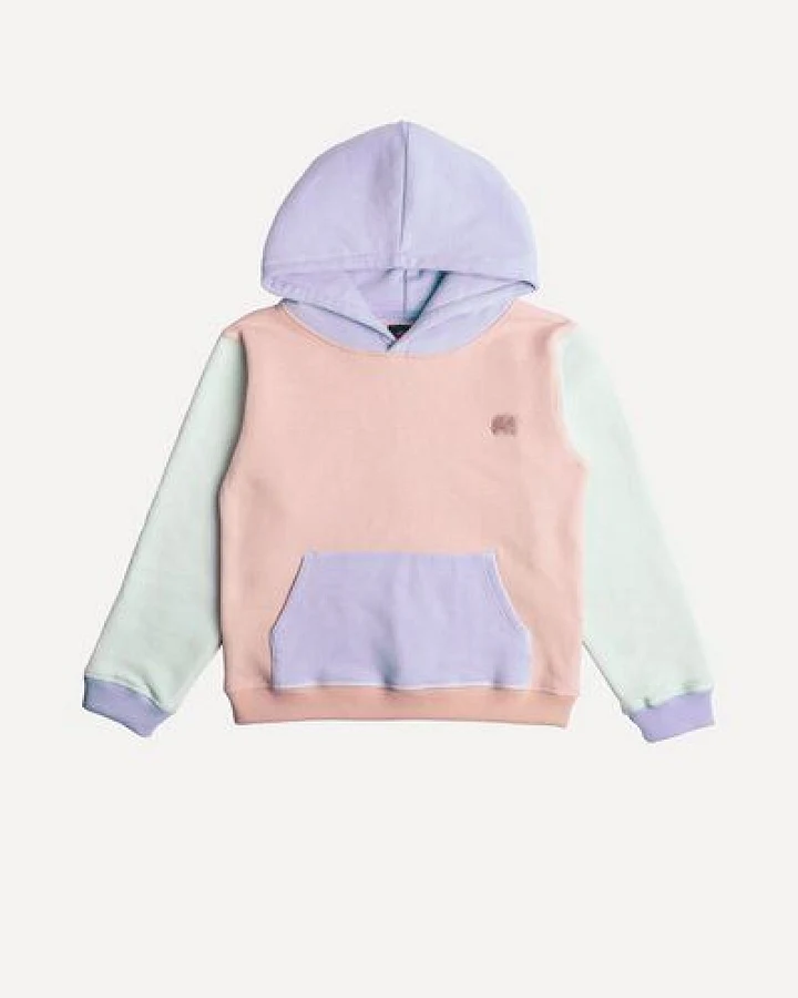 Trendsplant Kid's Color Block Hoodie Pale Pink