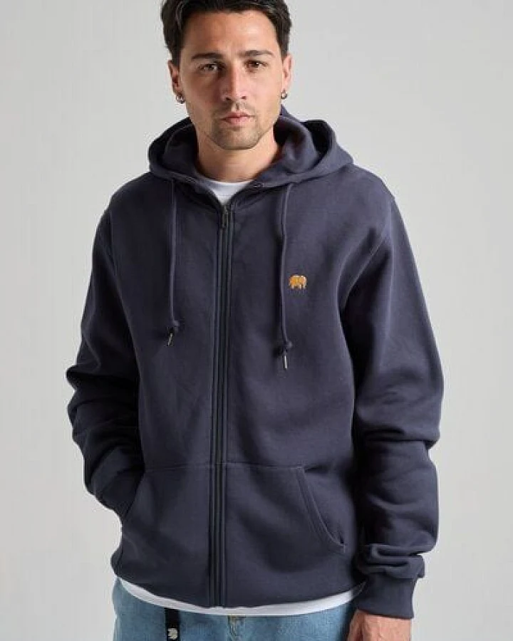 Organic Essential Zip Hoodie Trendsplant Blue