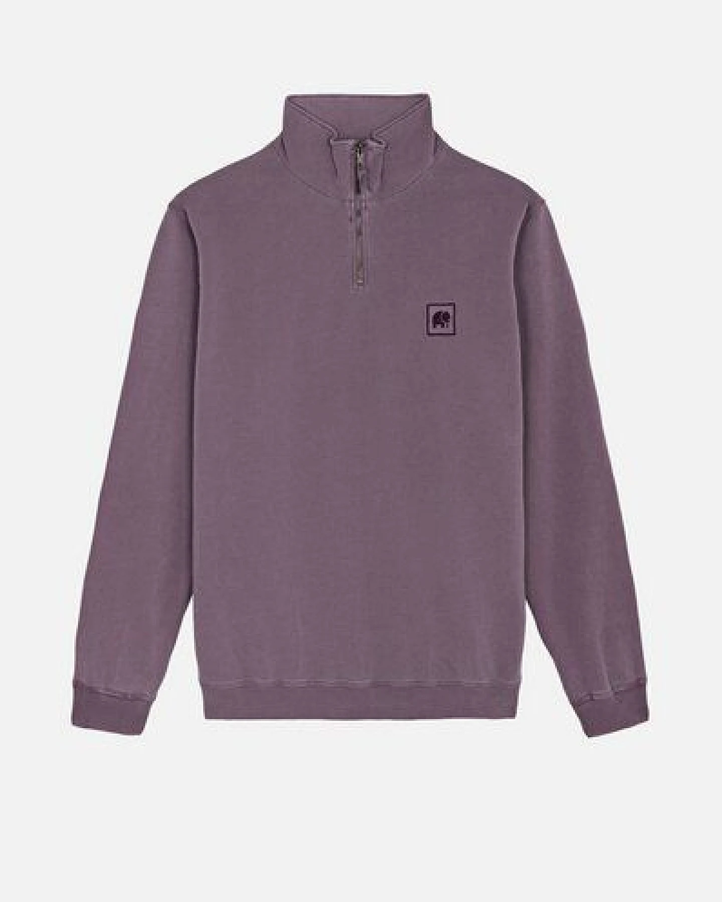 Trendsplant Sauce Loopback Pigment Dyed Half Zip Sweatshirt Sunset Purple – Ansicht 2