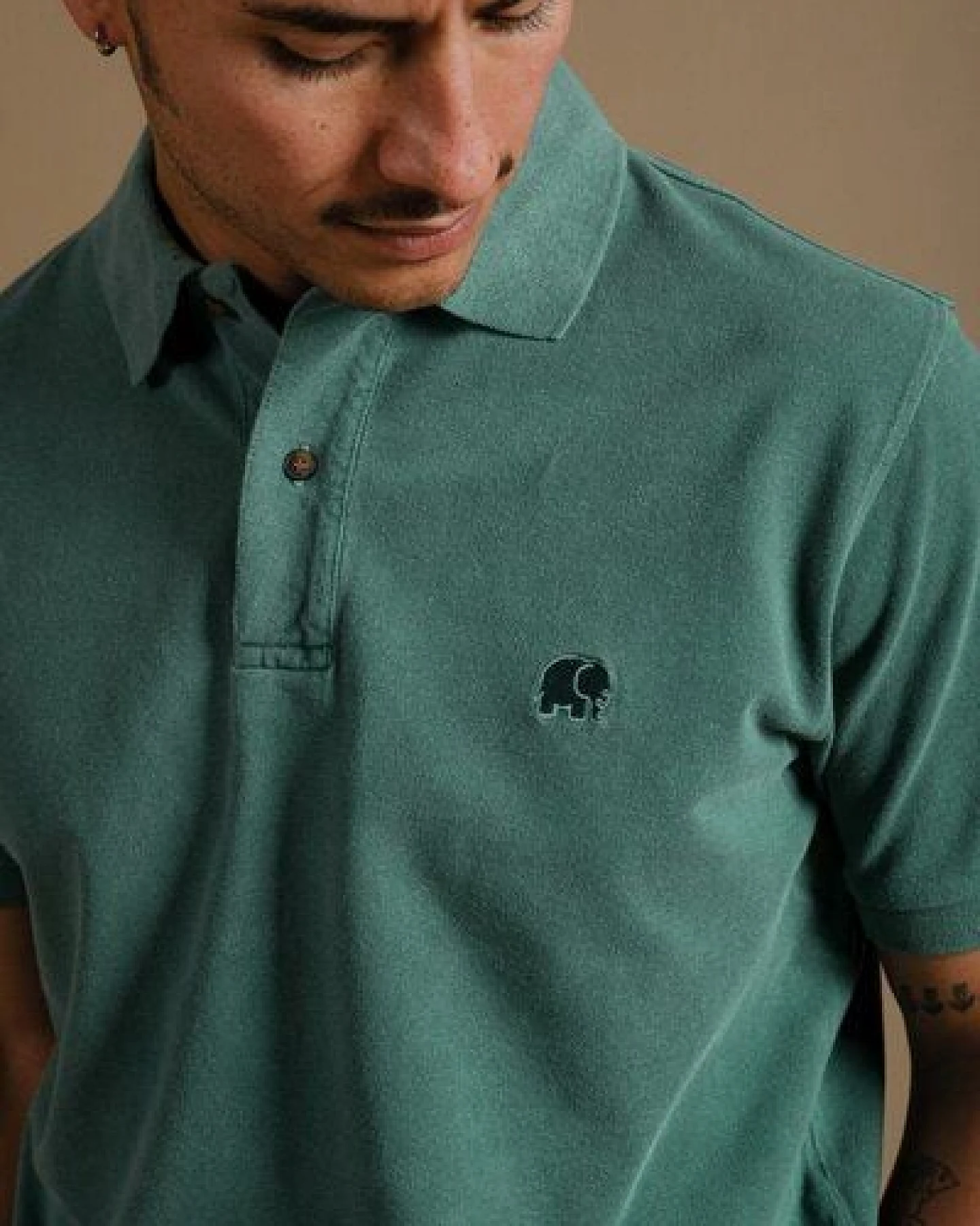 Trendsplant Organic Pigment Dyed Polo Shirt Eden Green – Ansicht 4