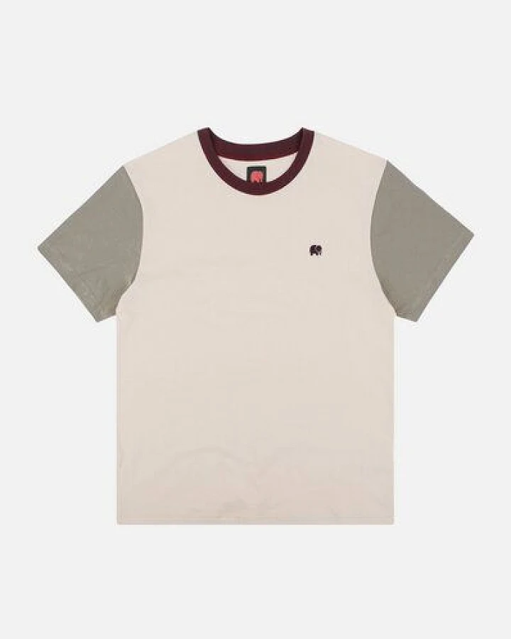Trendsplant Color Block T-Shirt Pale Glow/Iron Veil