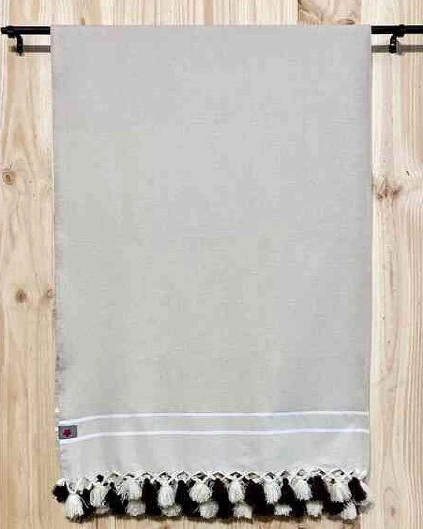 Cotonway Hamamtuch / Strandtuch Maxi Chevron Pompon – Ansicht 2