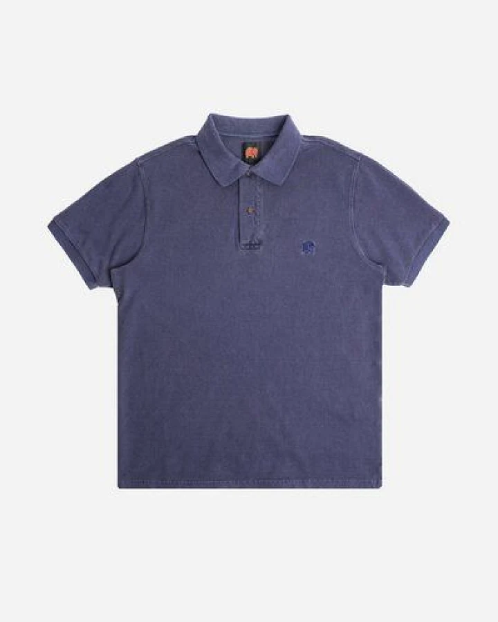 Trendsplant Organic Pigment Dyed Polo Shirt Beacon Blue