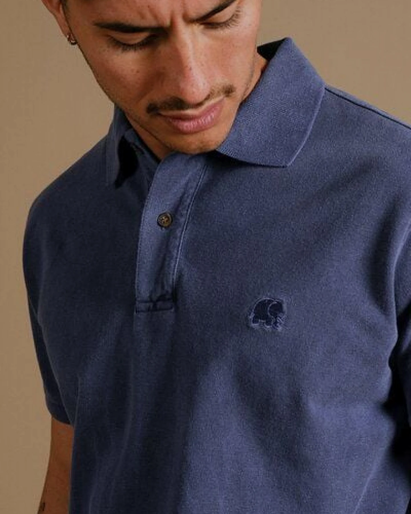 Trendsplant Organic Pigment Dyed Polo Shirt Beacon Blue – Ansicht 4
