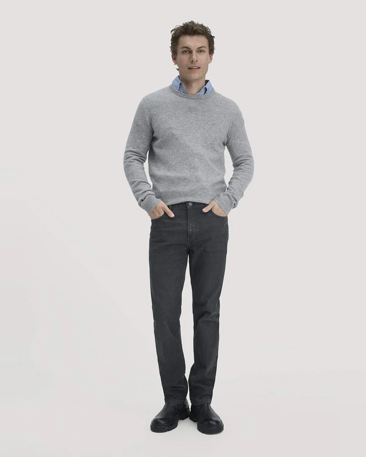 hessnatur Herren Jeans BEN Regular Straight BETTER RECYCLING aus Bio-Denim - schwarz - Größe 31/30