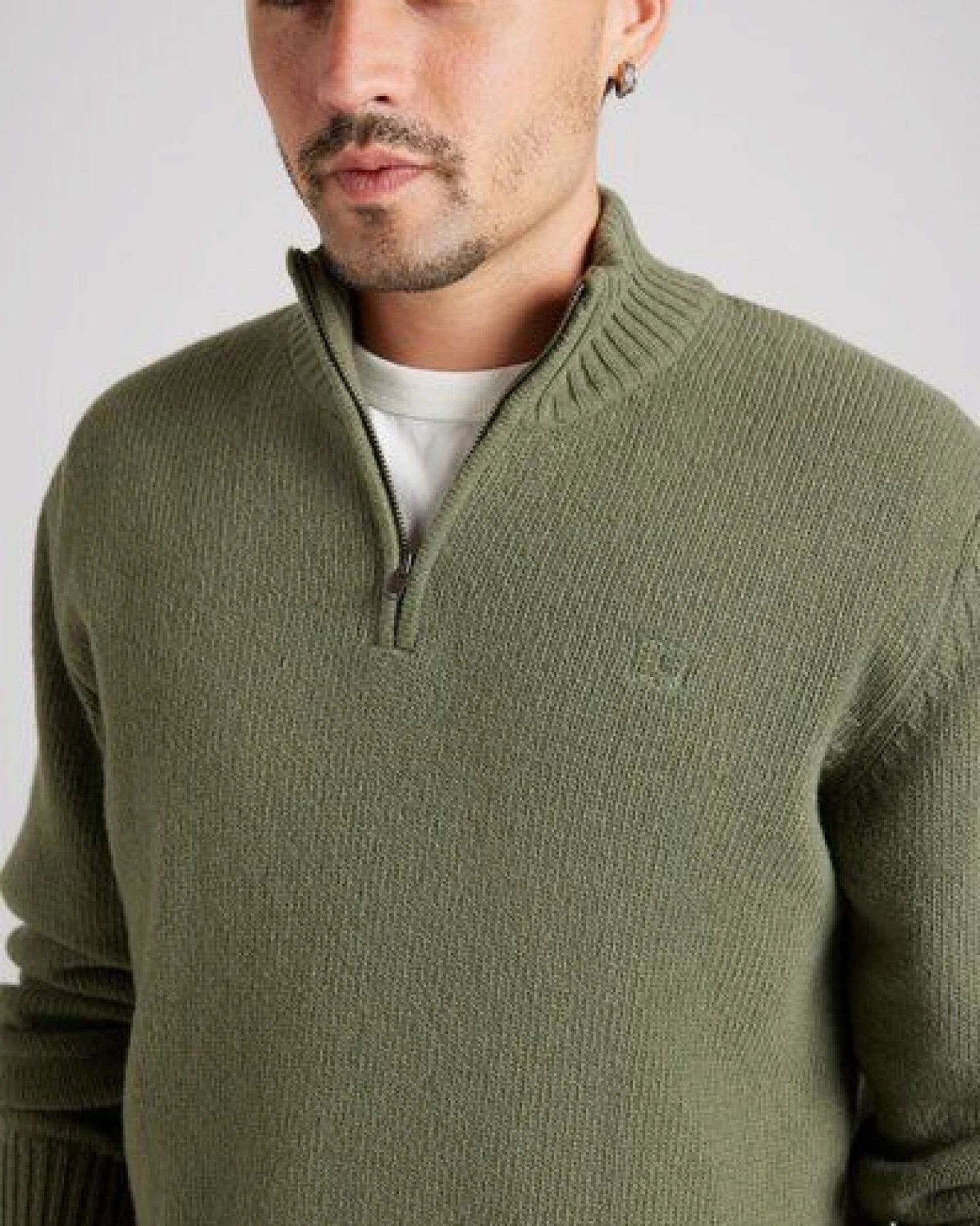 Trendsplant Bernia Quarter Zip Knit Sage – Ansicht 3