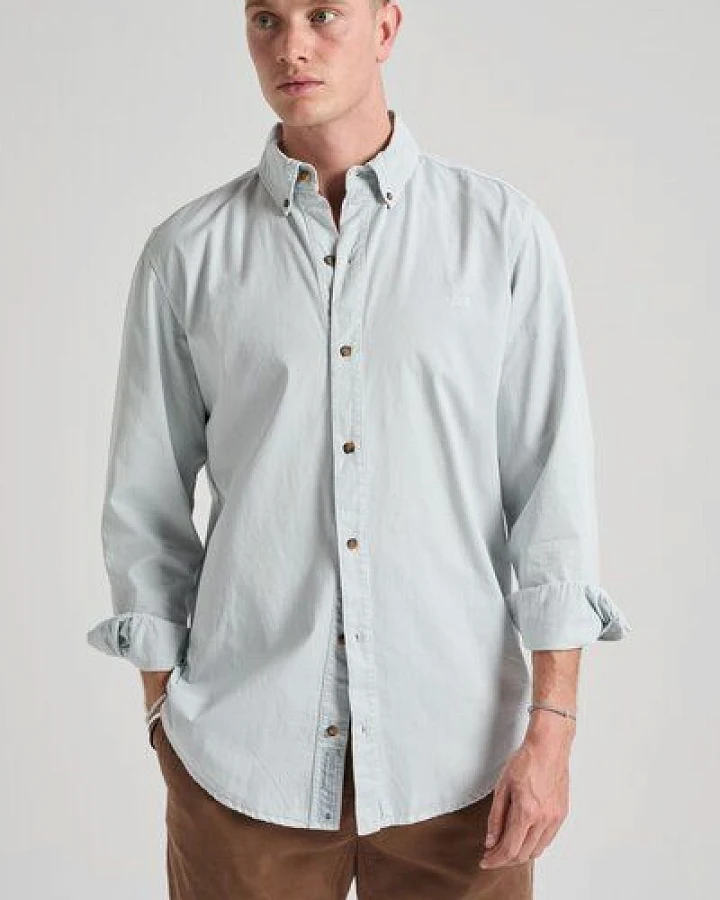 Trendsplant Postiguet Pigment Dyed Twill Shirt Air Blue