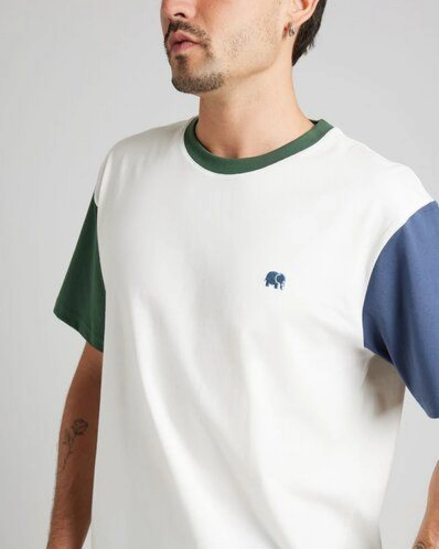 Trendsplant Organic Color Block T-Shirt Natural – Ansicht 2