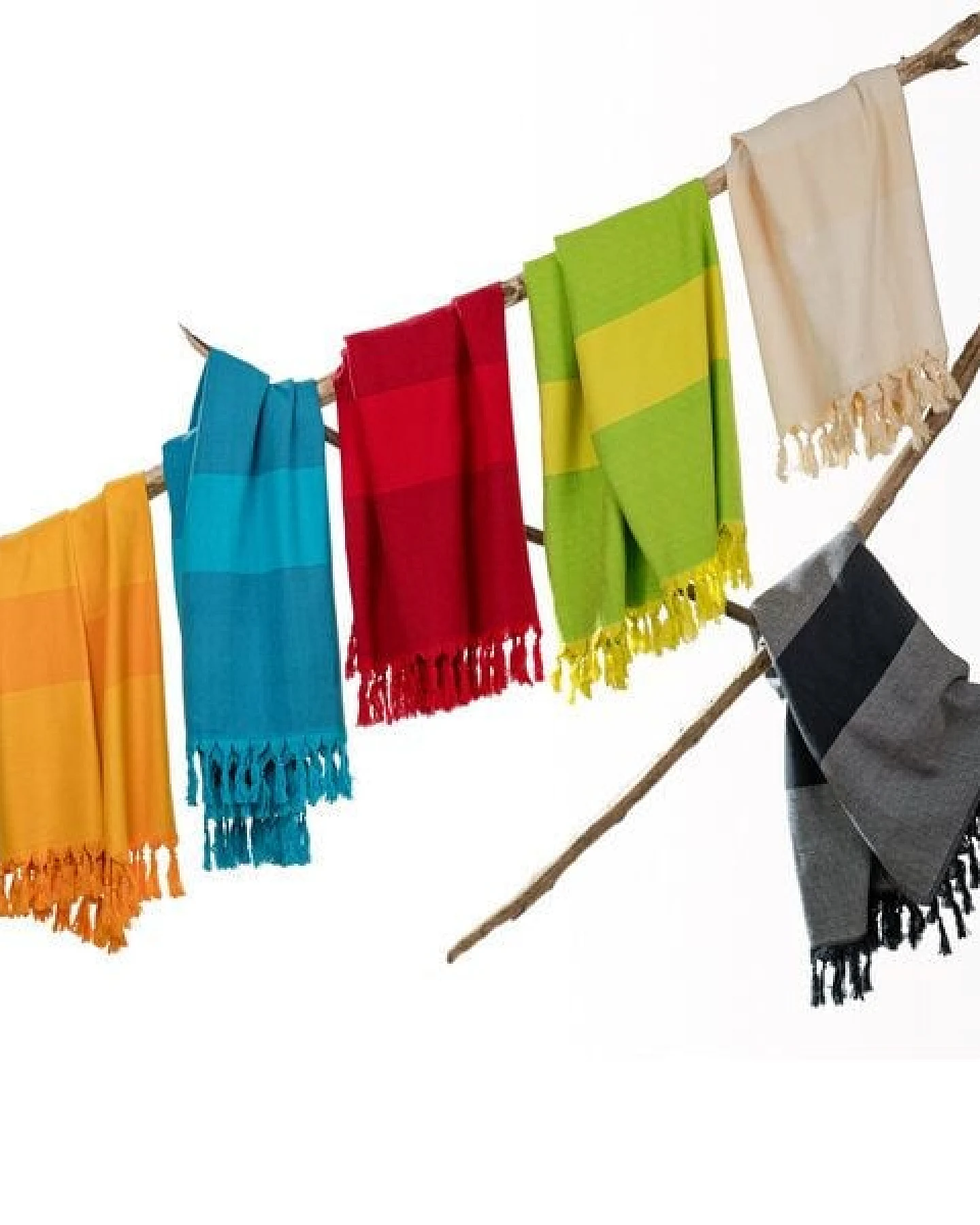 HängemattenGlück Hamamtuch/Strandtuch, handgewebt, flauschig, Bio-Baumwolle, GOTS-zertifiziert, 100x180cm – Ansicht 4