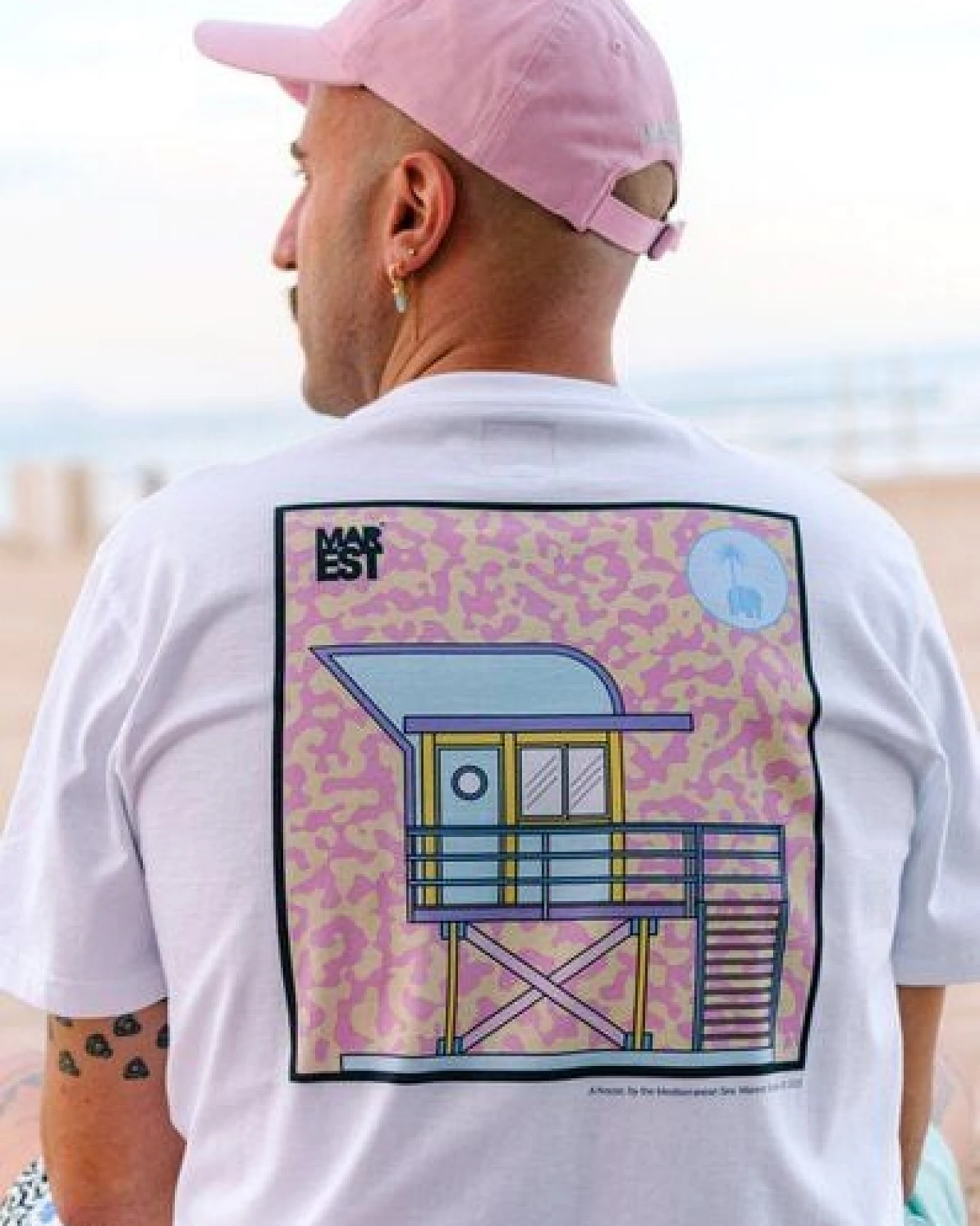 Antonyo Marest x Trendsplant Art Hut T-Shirt White – Ansicht 3