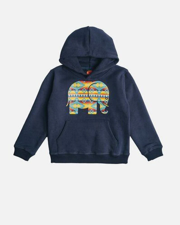 Kid's Navajo Organic Hoodie Trendsplant Blue