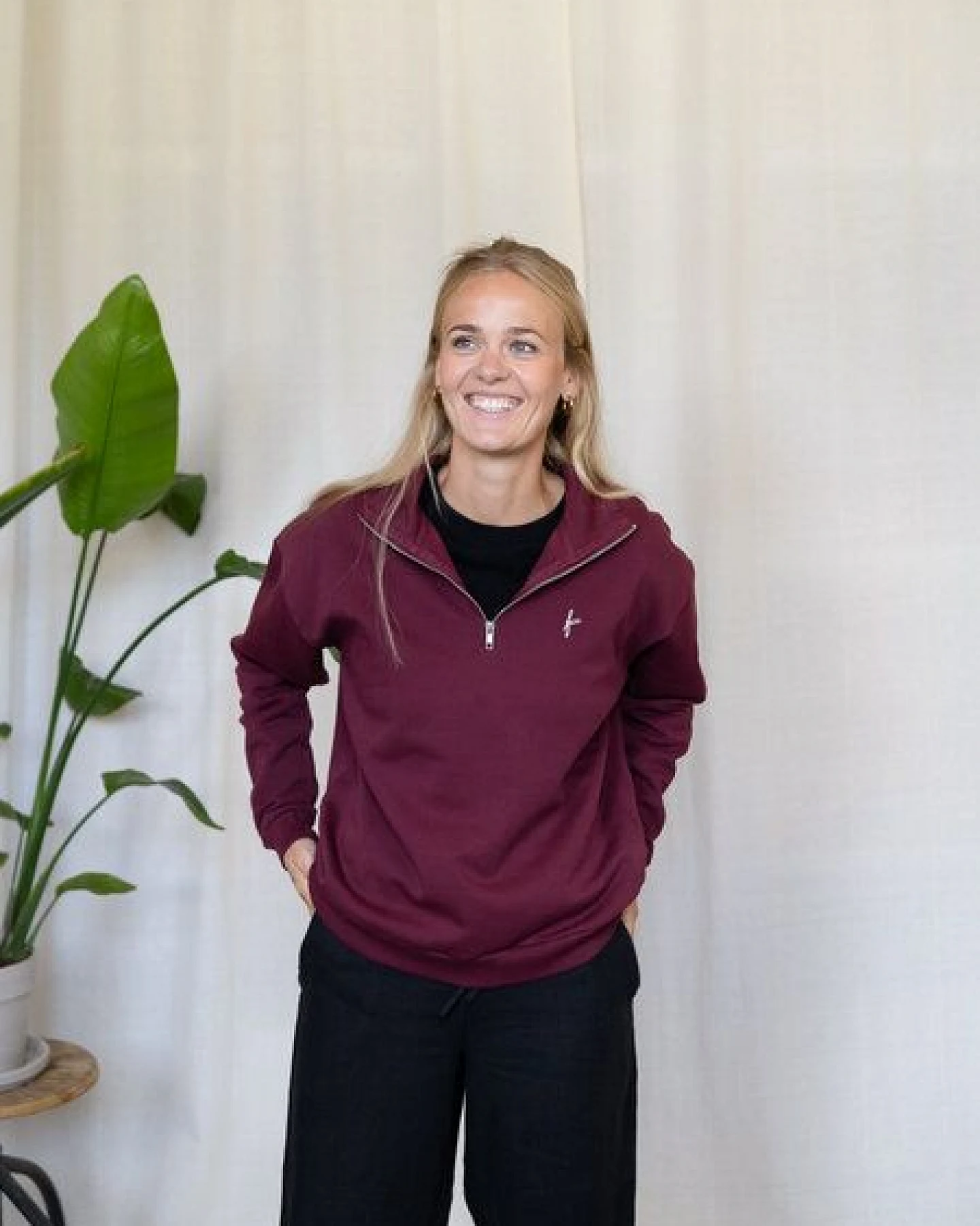FUXBAU Frauen fux Half Zip Sweater – Ansicht 3